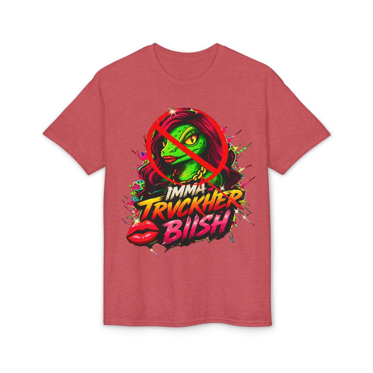 T-Shirt — "Imma Truvkher Biish" Colorful Grinch-Inspired Graphic Tee