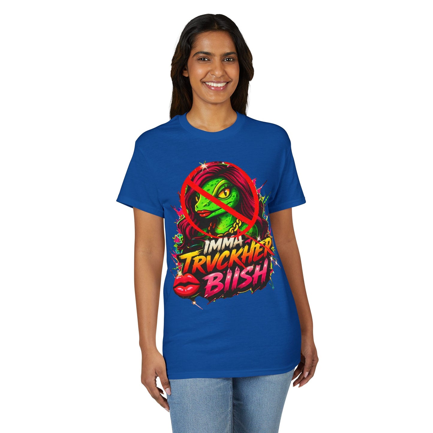 T-Shirt — "Imma Truvkher Biish" Colorful Grinch-Inspired Graphic Tee